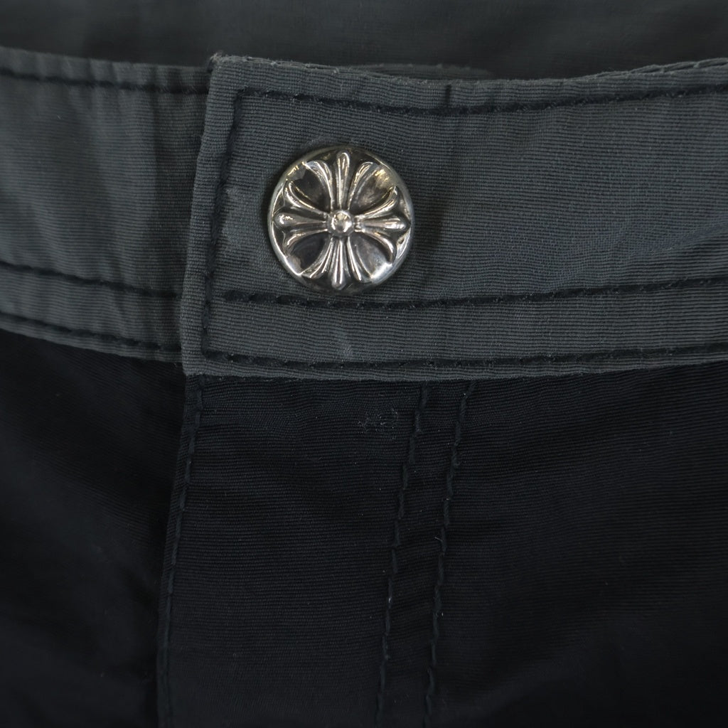 CHROME HEARTS(クロムハーツ) SWIM PANTS CRS BTN クロスボールボタン スクロールラベル付 ハーフパンツ ブラック