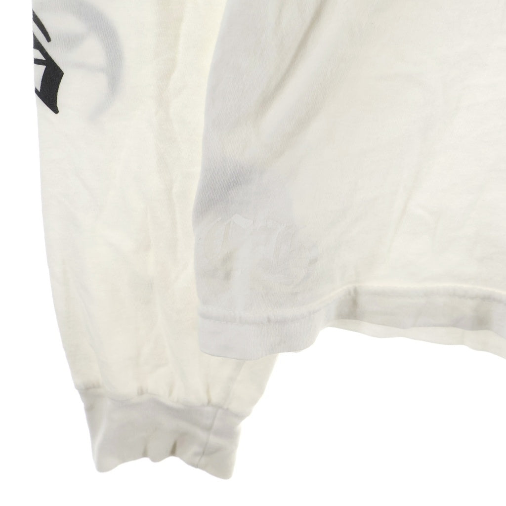 CHROME HEARTS(クロムハーツ) Cemetery Cross Tire Track Tee セメタリークロスタイヤトラック 長袖Tシャツカットソー ホワイト