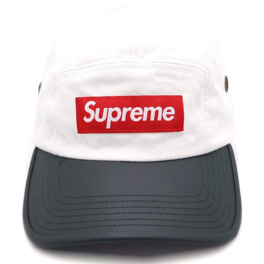 SUPREME(シュプリーム) 20SS 2-Tone Denim Camp Cap ボックスロゴ キャンプキャップ ホワイト/ブラック レディース