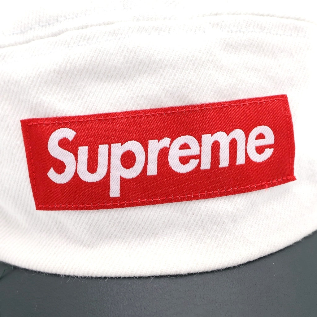 SUPREME(シュプリーム) 20SS 2-Tone Denim Camp Cap ボックスロゴ キャンプキャップ ホワイト/ブラック レディース