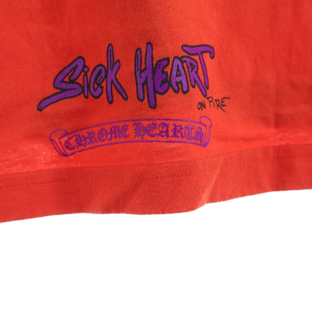 CHROME HEARTS(クロムハーツ) MATTY BOY Sadistic Lipstick SPARK THE HEART L/S Top マッティボーイ ロングスリーブカットソー オレンジ