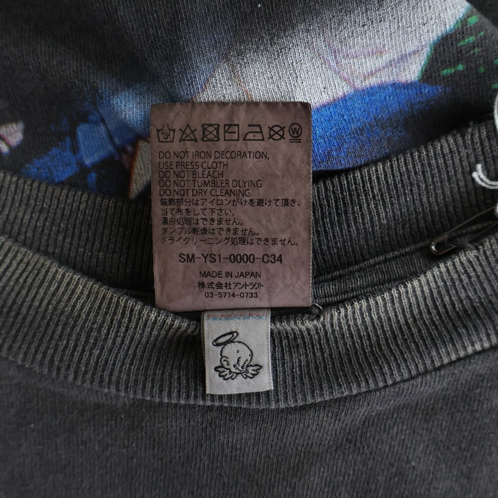 SAINT MICHAEL(セントマイケル) LS TEE ILYA GITS 攻殻機動隊 ヴィンテージ加工 SM-YS1-0000-C34 ロングスリーブカットソー ブラック