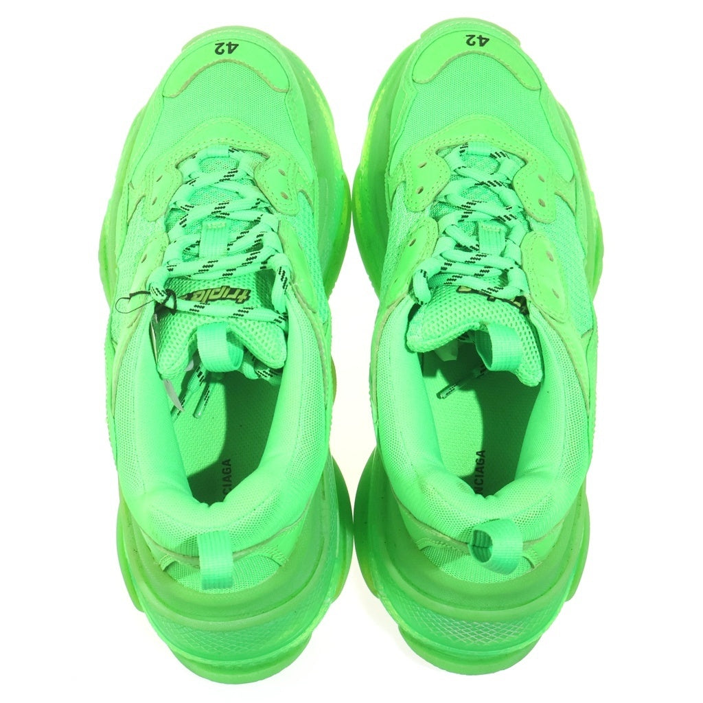 BALENCIAGA(バレンシアガ) TRIPLE S CLEAR SOLE TRAINER トリプルS クリアソール トレーナー ダッドスニーカー グリーン 541624 27.5cm