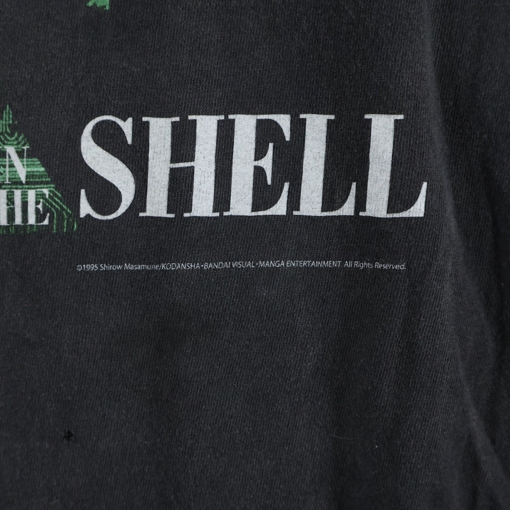 SAINT MICHAEL(セントマイケル) GS LS TEE GITS 攻殻機動隊 ヴィンテージ加工長袖Tシャツ SM-YS1-0000-C33 ブラック