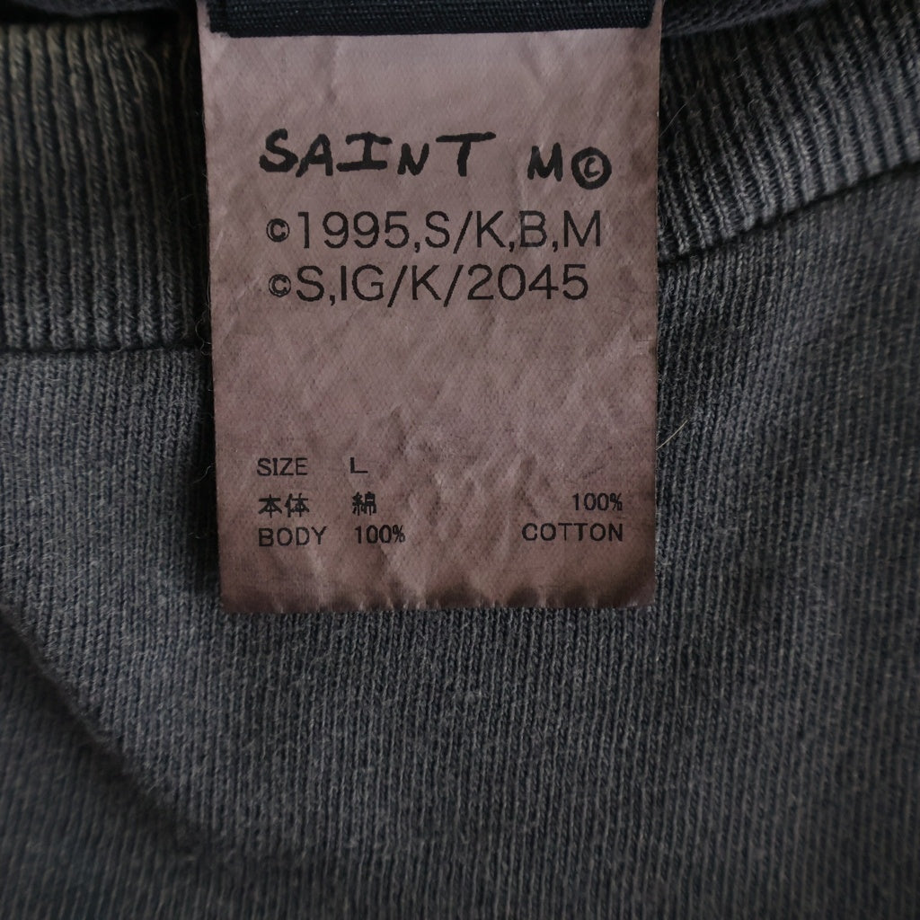 SAINT MICHAEL(セントマイケル) GS LS TEE GITS 攻殻機動隊 ヴィンテージ加工長袖Tシャツ SM-YS1-0000-C33 ブラック