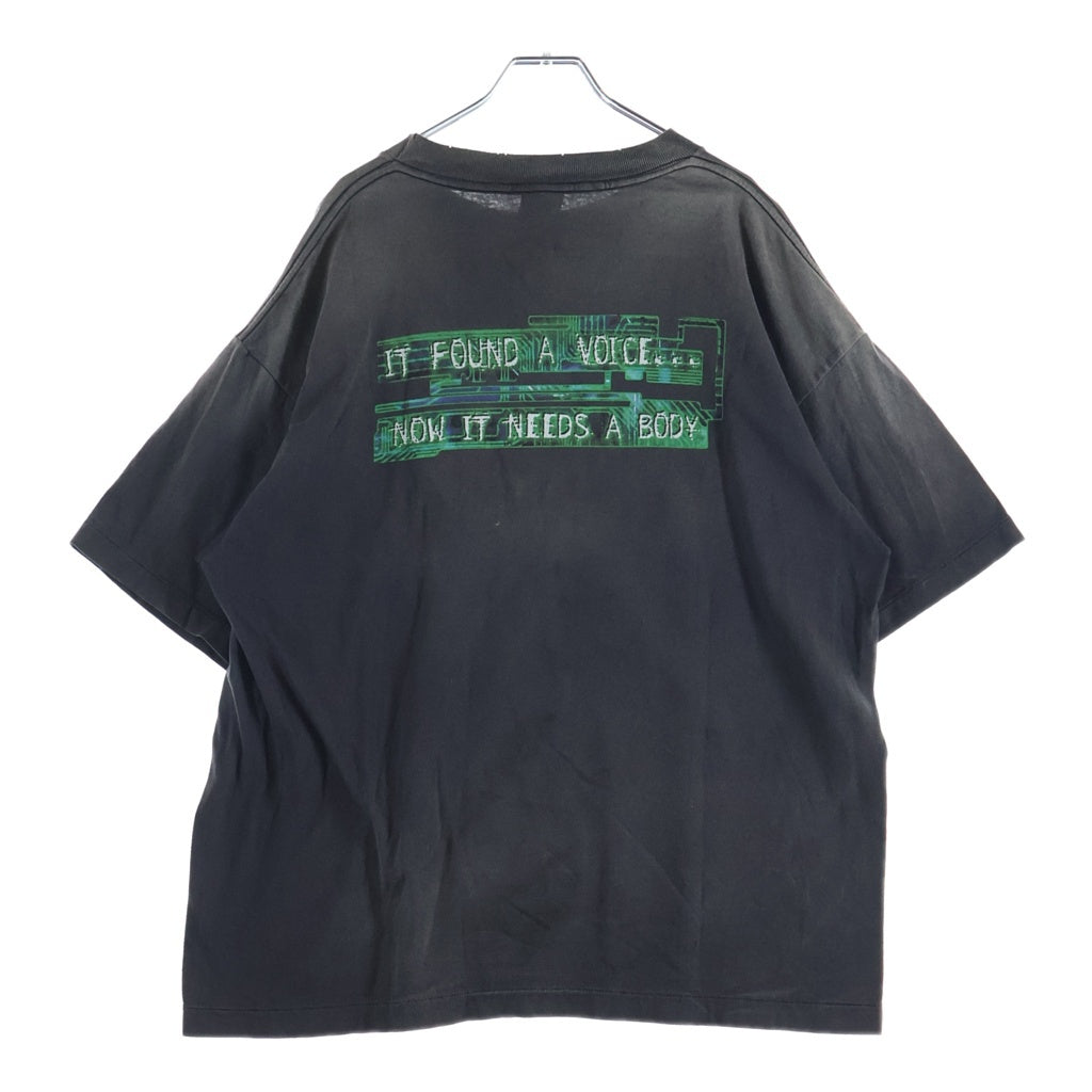 SAINT MICHAEL(セントマイケル) GS_SS TEE GITS BLACK 攻殻機動隊 ヴィンテージ加工 SM-YS1-0000-C31 クルーネックカットソー ブラック