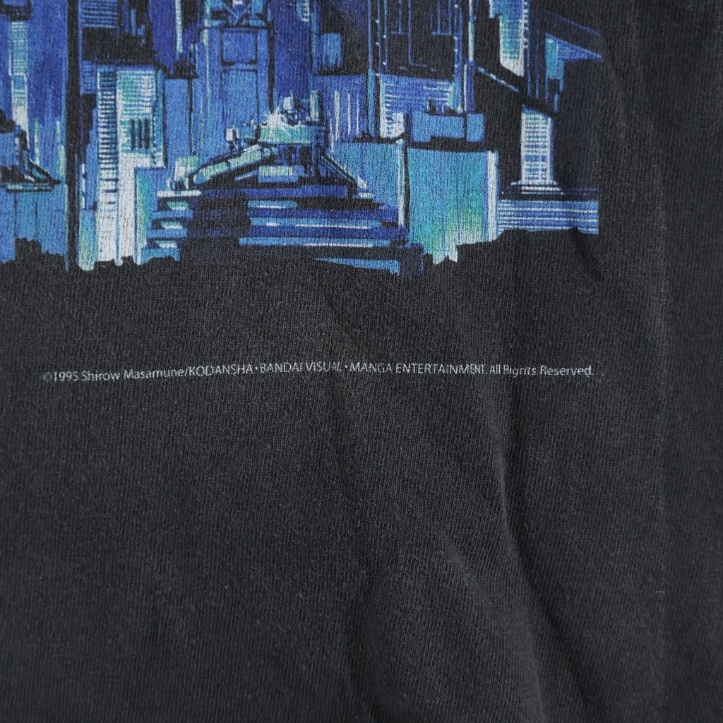 SAINT MICHAEL(セントマイケル) GS_SS TEE GITS BLACK 攻殻機動隊 ヴィンテージ加工 SM-YS1-0000-C31 クルーネックカットソー ブラック