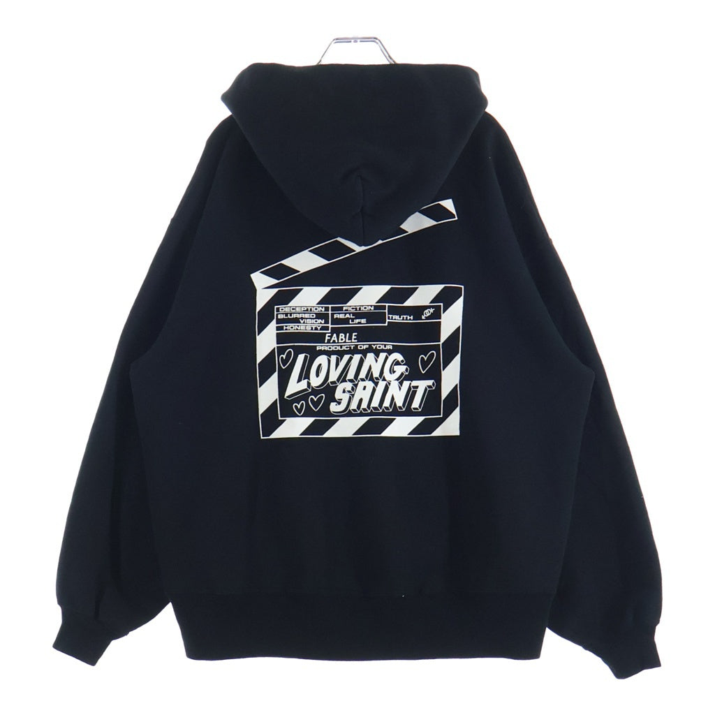 SAINT MICHAEL(セントマイケル) 26SS I LOVE SAINT HOODIE SM-MK8-0000-057 プルオーバーパーカー ブラック