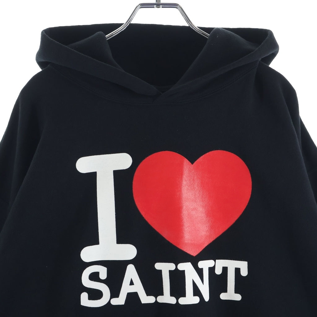 SAINT MICHAEL(セントマイケル) 26SS I LOVE SAINT HOODIE SM-MK8-0000-057 プルオーバーパーカー ブラック