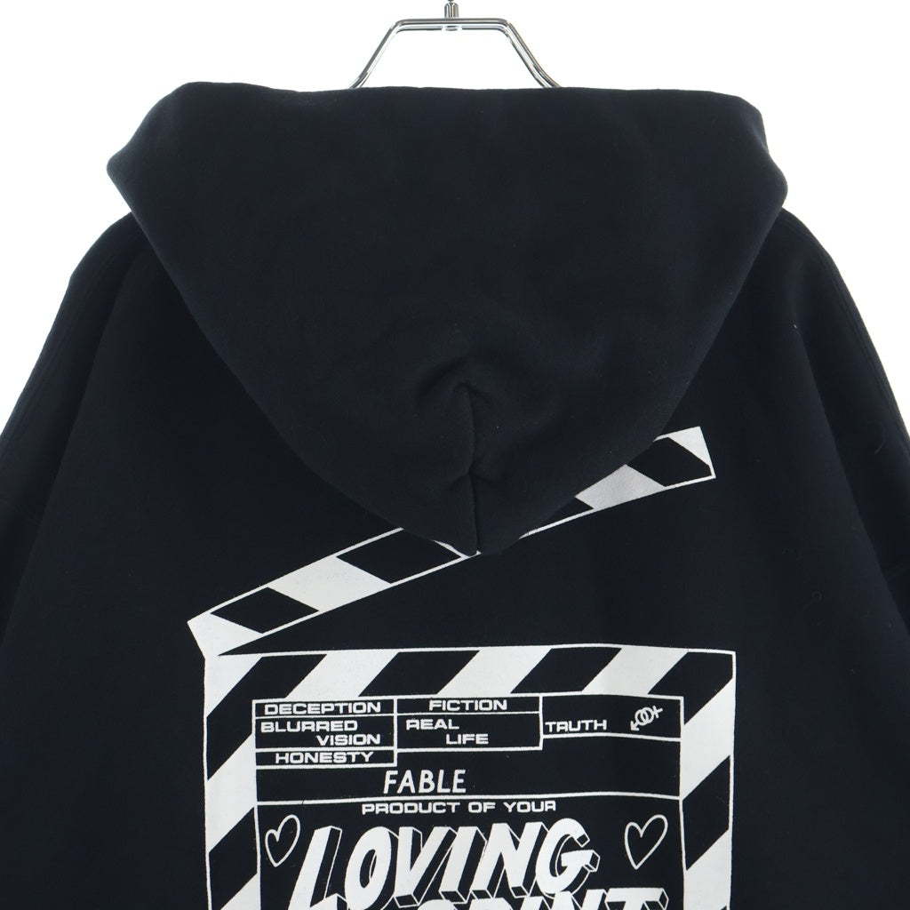 SAINT MICHAEL(セントマイケル) 26SS I LOVE SAINT HOODIE SM-MK8-0000-057 プルオーバーパーカー ブラック