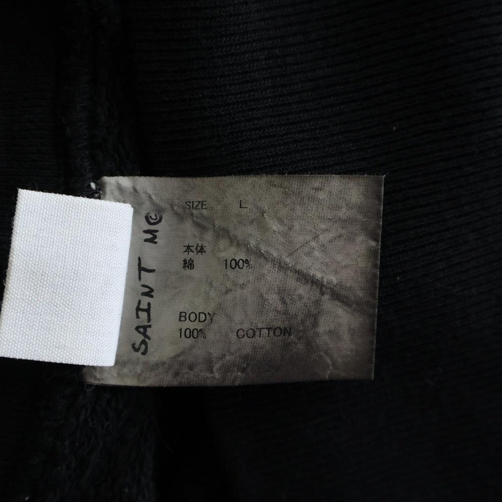 SAINT MICHAEL(セントマイケル) 26SS I LOVE SAINT HOODIE SM-MK8-0000-057 プルオーバーパーカー ブラック