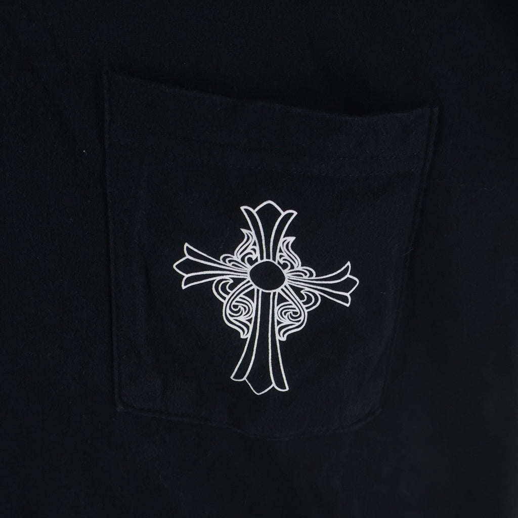 CHROME HEARTS(クロムハーツ) CH S/S TEE ロサンゼルス限定 胸クロスプリント クルーネック半袖Tシャツカットソー ブラック