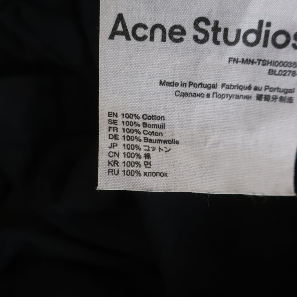 Acne Studios(アクネ ストゥディオズ) Stamp Logo Tee オーガニックコットン FN-MN-TSHI000353 クルーネックTシャツ ブラック