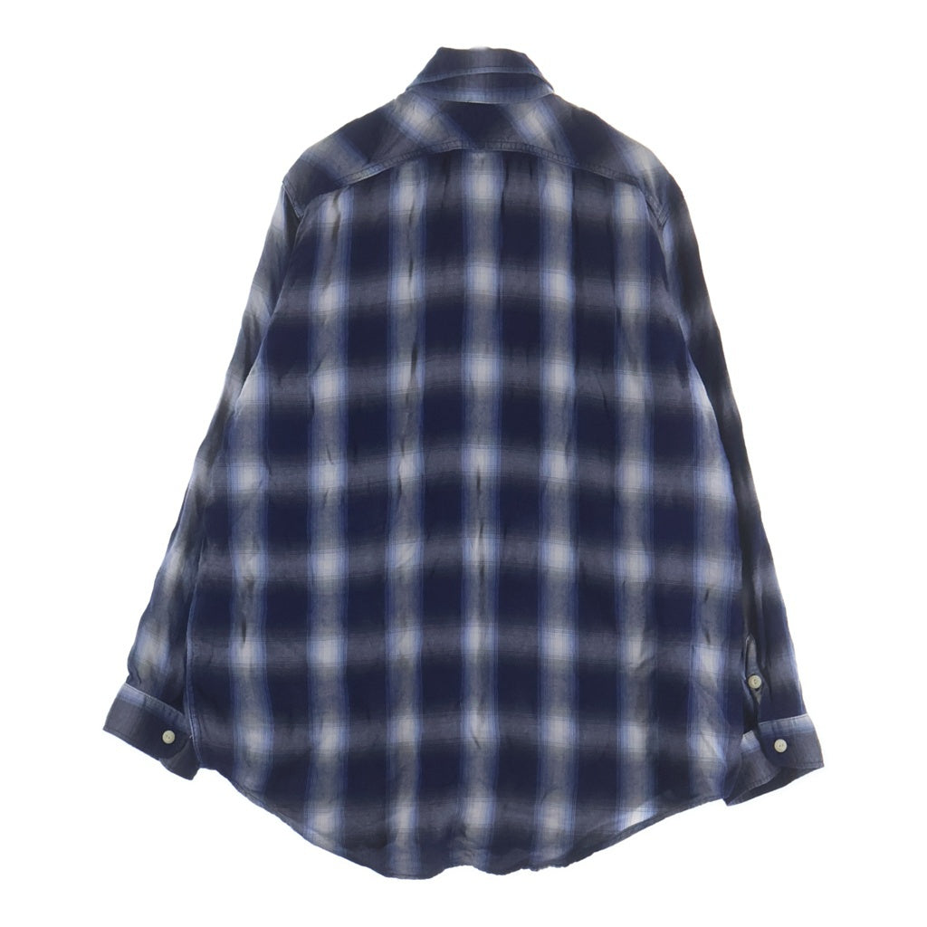 MADISONBLUE(マディソンブルー) HAMPTON OMBRE RAYON SHIRT CHECK オンブレ レーヨン MB171-5024 長袖シャツ ブルー