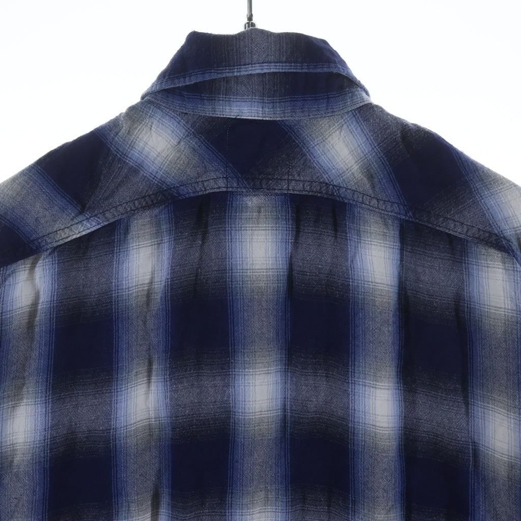 MADISONBLUE(マディソンブルー) HAMPTON OMBRE RAYON SHIRT CHECK オンブレ レーヨン MB171-5024 長袖シャツ ブルー