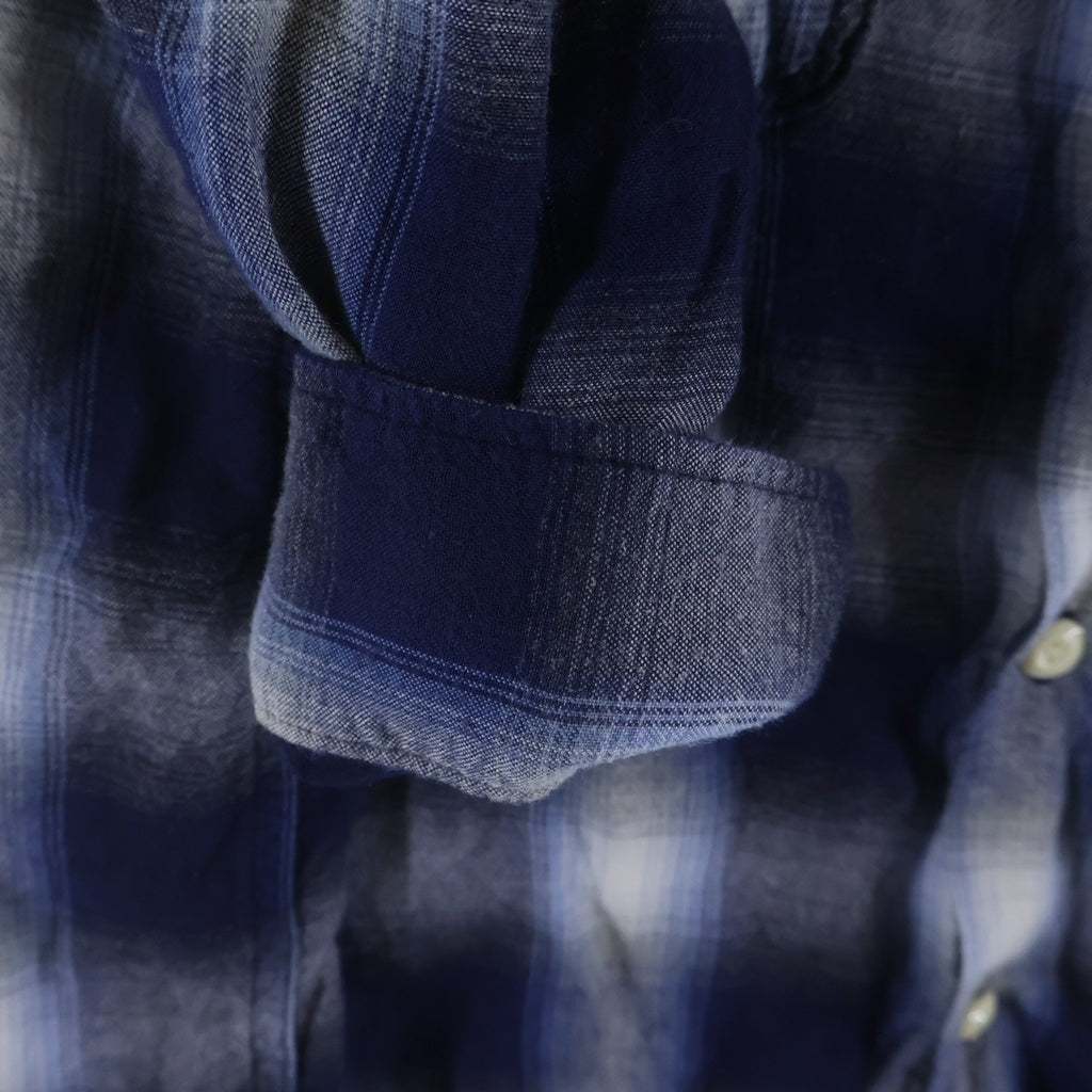 MADISONBLUE(マディソンブルー) HAMPTON OMBRE RAYON SHIRT CHECK オンブレ レーヨン MB171-5024 長袖シャツ ブルー