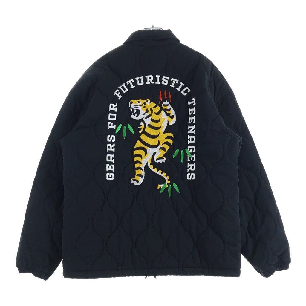 HUMAN MADE(ヒューマンメイド) QUILTED COACH JACKET バック虎刺繍 キルティングジャケット ブラック