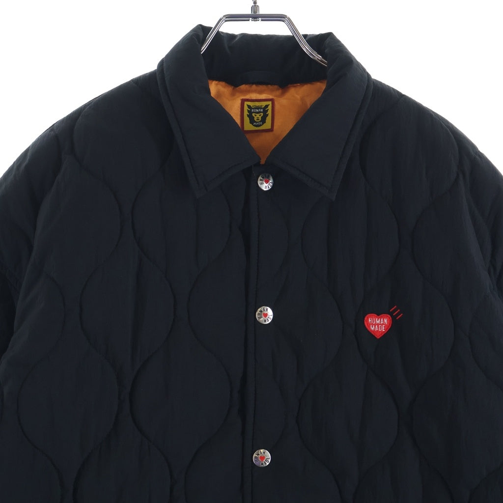 HUMAN MADE(ヒューマンメイド) QUILTED COACH JACKET バック虎刺繍 キルティングジャケット ブラック