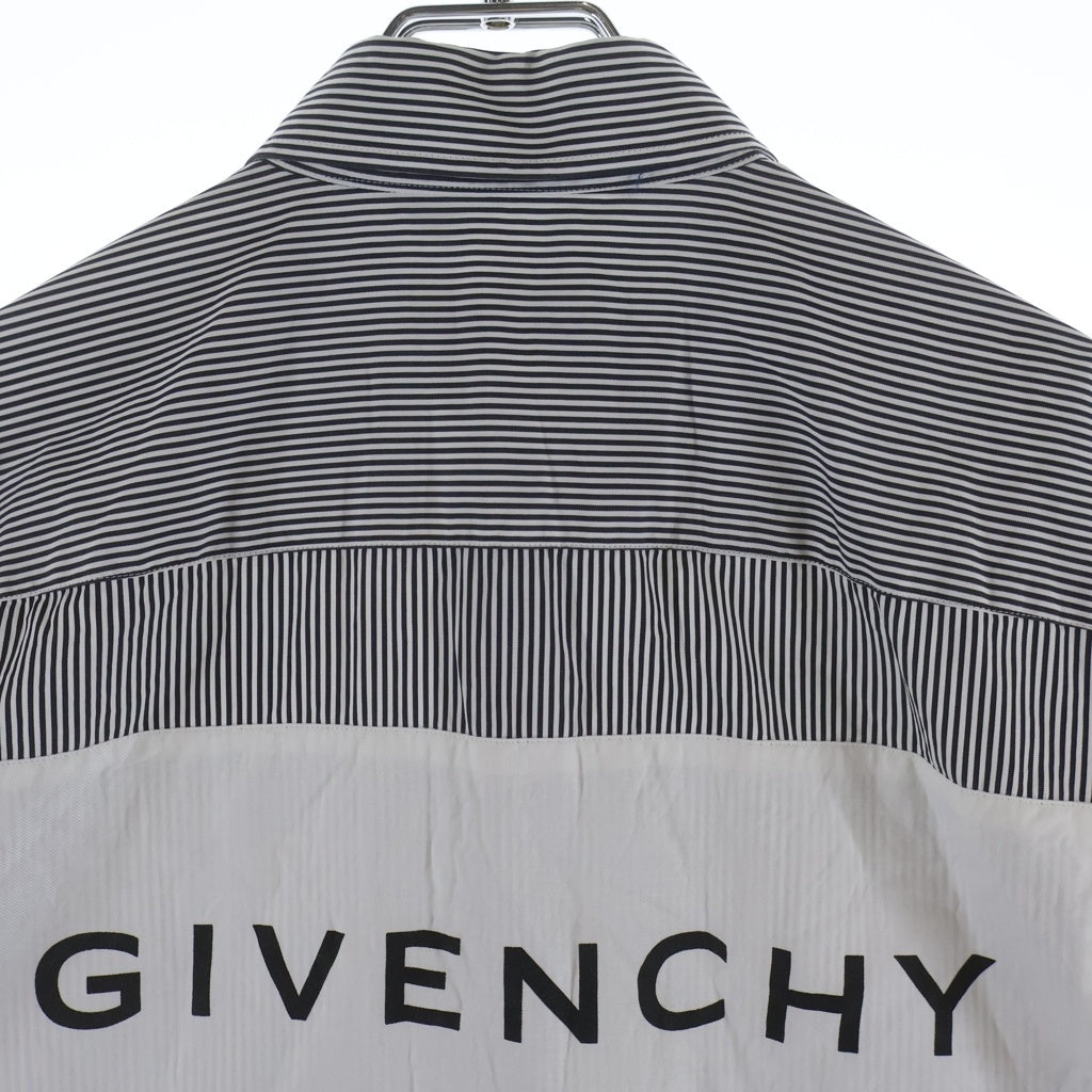 GIVENCHY(ジバンシィ) バックロゴ ボタンダウン ブロード BM60H0123T 長袖シャツ ネイビー