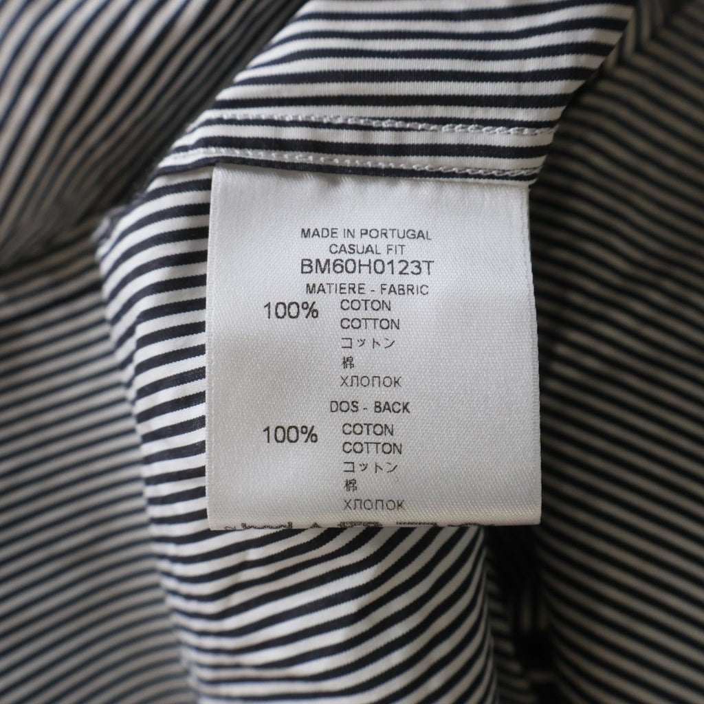 GIVENCHY(ジバンシィ) バックロゴ ボタンダウン ブロード BM60H0123T 長袖シャツ ネイビー