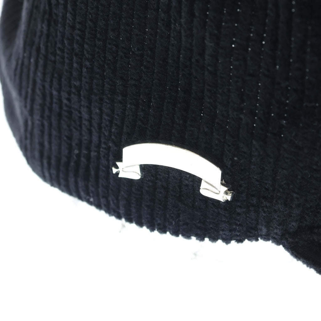 ASKYURSELF(アスクユアセルフ) OFF FIELD CORDUROY SNAPBACK CAP サイドロゴ 6パネルキャップ ブラック