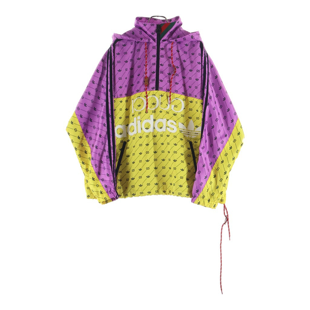 GUCCI(グッチ) ×adidas 22AW GG総柄 ナイロン アノラックブルゾンジャケット マルチカラー 696775 ZAJPE