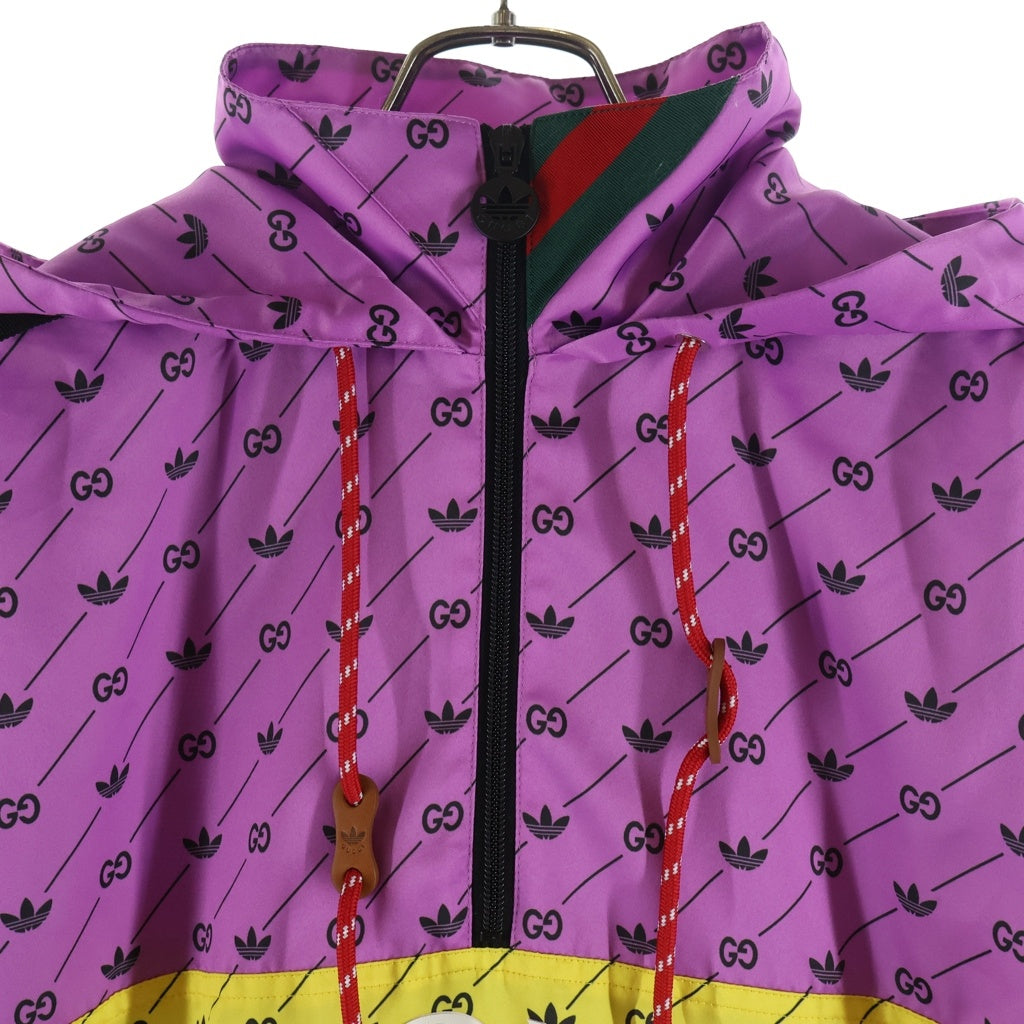 GUCCI(グッチ) ×adidas 22AW GG総柄 ナイロン アノラックブルゾンジャケット マルチカラー 696775 ZAJPE
