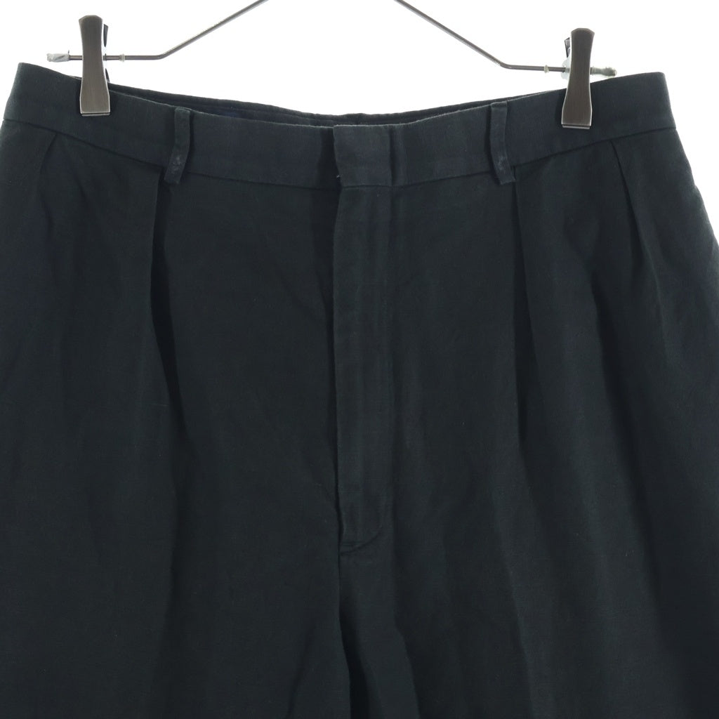POLO RALPH LAUREN(ポロラルフローレン) 90s Black linen slacks ブラックリネン スラックス