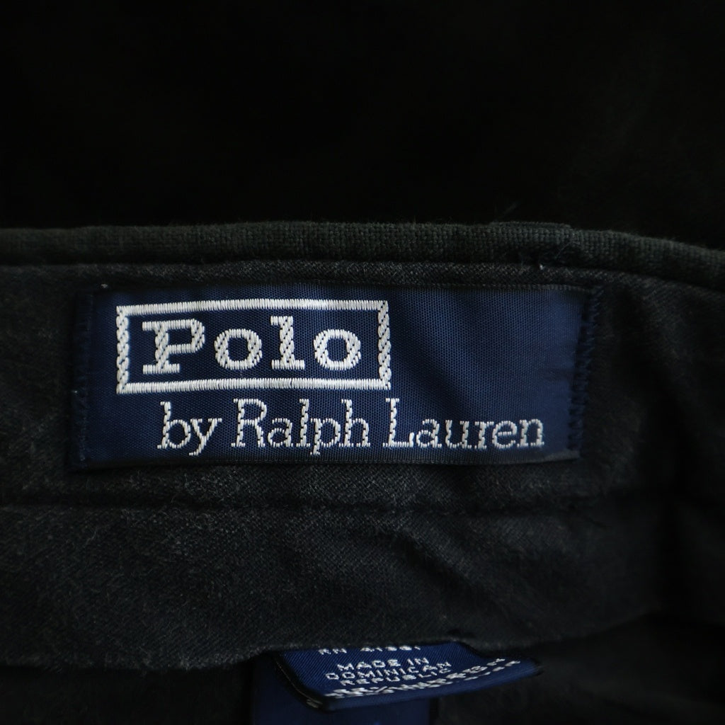 POLO RALPH LAUREN(ポロラルフローレン) 90s Black linen slacks ブラックリネン スラックス