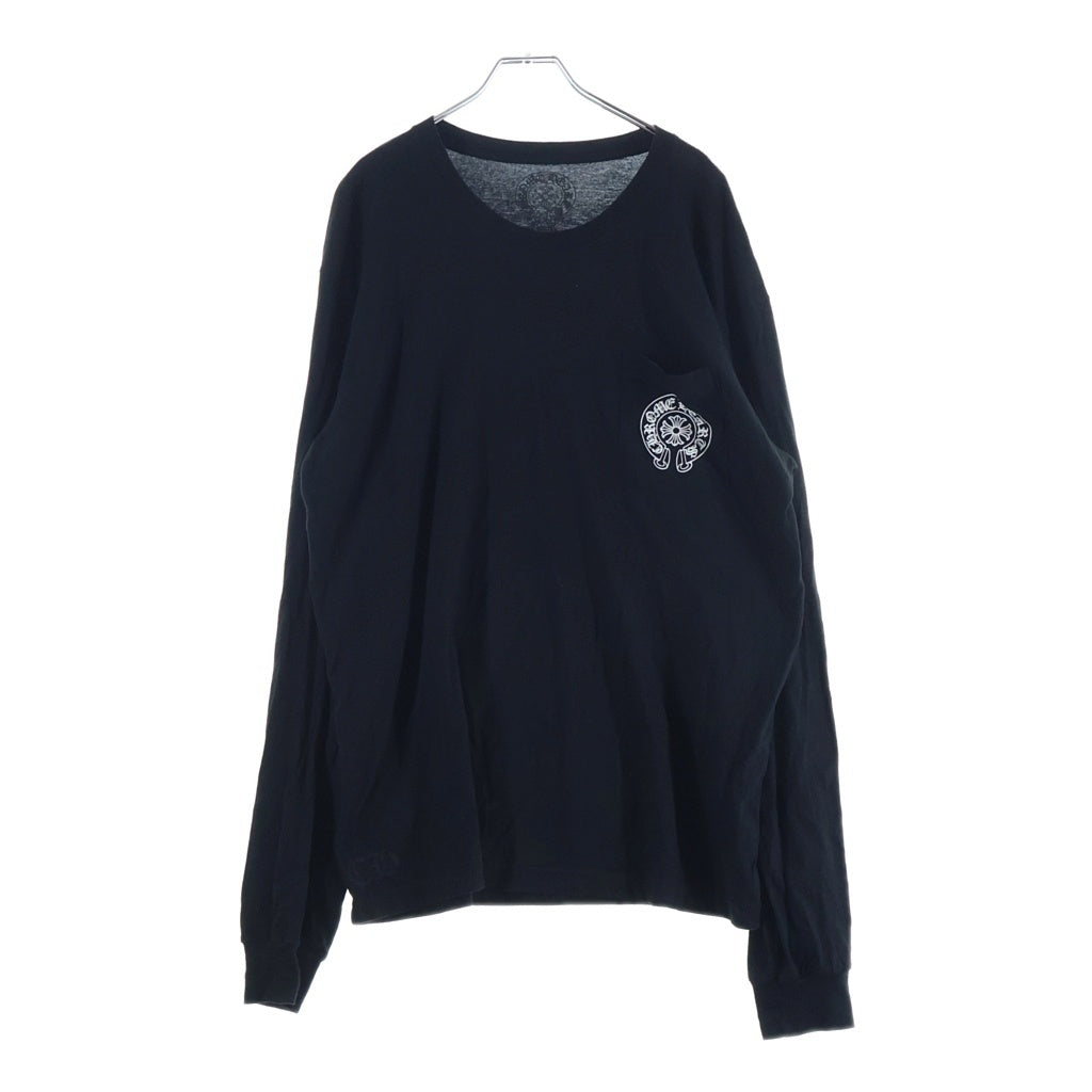 CHROME HEARTS(クロムハーツ) MIAMI LTD L/S Tee マイアミ限定 オールド アームフローラル バックホースシュープリント 長袖Tシャツ カットソー ブラック
