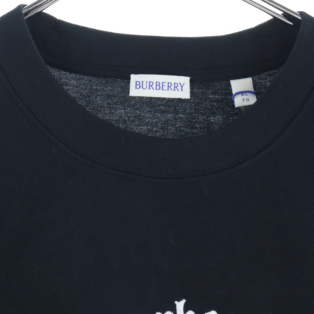 BURBERRY(バーバリー) Checkered flag cotton shirt チェック フラッグ コットン クルーネック半袖Tシャツ ブラック