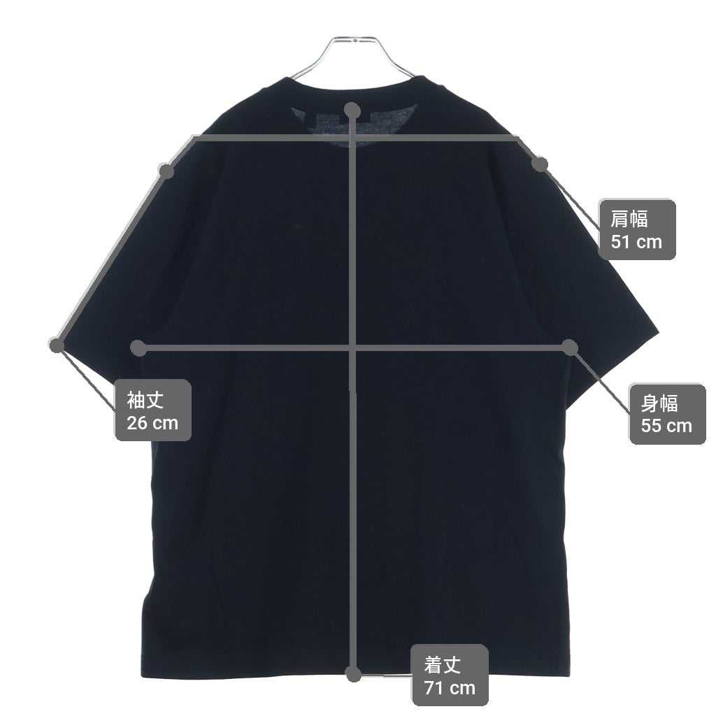 BURBERRY(バーバリー) Checkered flag cotton shirt チェック フラッグ コットン クルーネック半袖Tシャツ ブラック