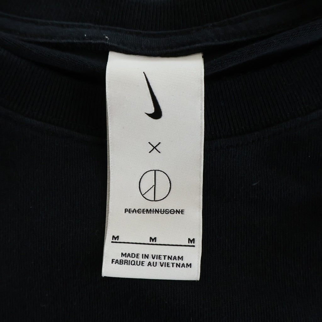 NIKE(ナイキ) ×PEACEMINUSONE PMO / G-DRAGON Flower Tee フラワー クルーネックロングスリーブTシャツ DR0097-010 ブラック