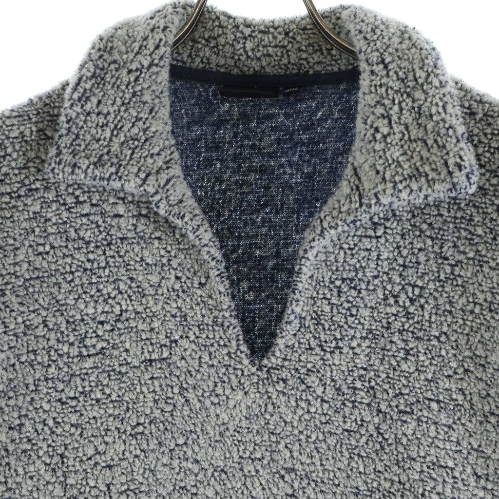 STUSSY(ステューシー) 24AW WOOL BLEND SHERPA PULLOVER シェルパ スキッパー 118566 ボア プルオーバーシャツ グレー