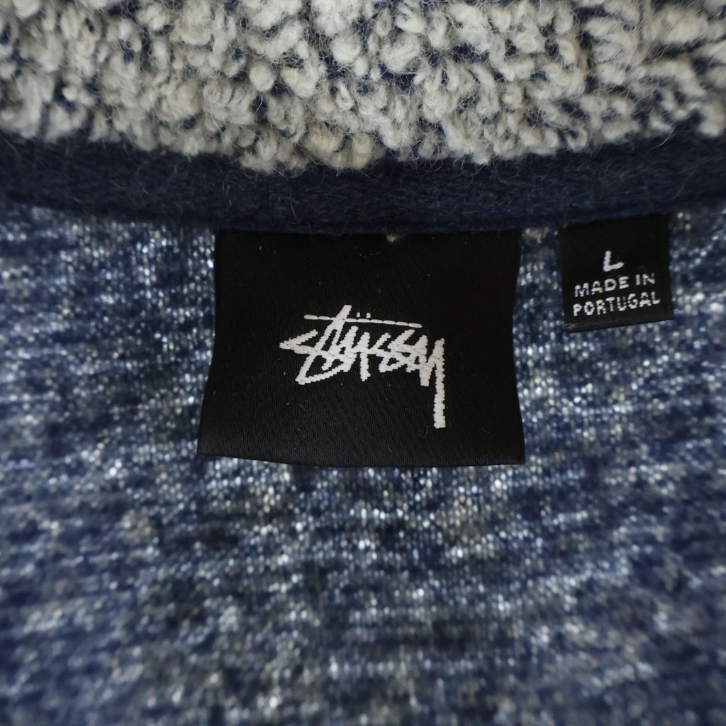 STUSSY(ステューシー) 24AW WOOL BLEND SHERPA PULLOVER シェルパ スキッパー 118566 ボア プルオーバーシャツ グレー