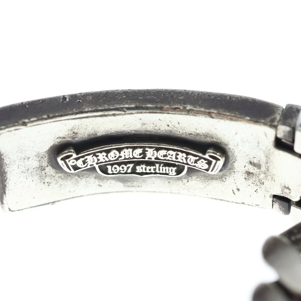 CHROME HEARTS(クロムハーツ) ID FLORAL CRS フローラルクロスIDクラシックリンク ブレスレット 13LINK シルバー BCA164