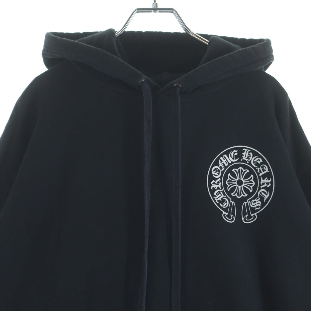 CHROME HEARTS(クロムハーツ) Multicolor Sleeve Logo Horseshoe Pullover Hoodie マルチカラー スリーブホースシューロゴ プルオーバーパーカー フーディー ブラック