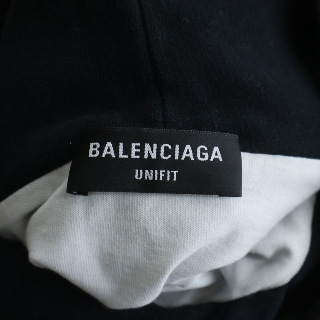 BALENCIAGA(バレンシアガ) 21SS DESTROYED HOODIE デストロイド 汚れ加工 フーディ プルオーバーパーカー 659403 ブラック