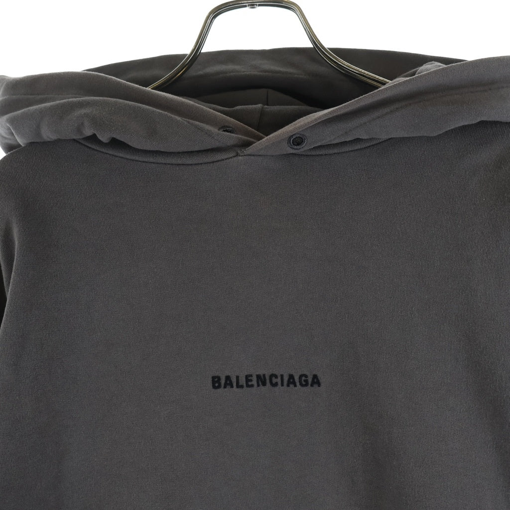 BALENCIAGA(バレンシアガ) 22AW バックロゴ ピグメントダイ プルオーバーパーカー フーディー 600583 TNVH1 グレー