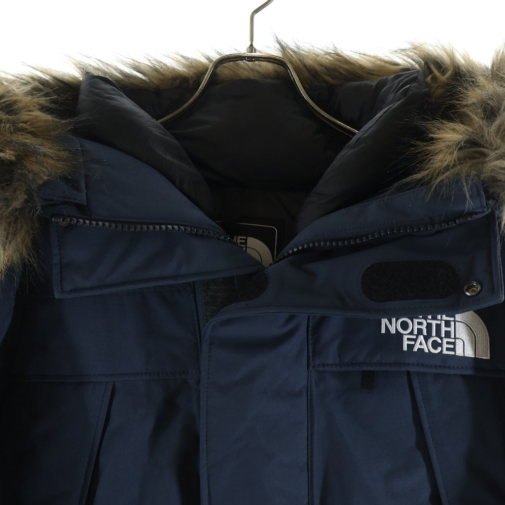 THE NORTH FACE(ザノースフェイス) ANTARCTICA PARKA アンタークティカ ナイロン ロゴ刺繍 ファーフーデッド ダウンジャケット ネイビー ND91707