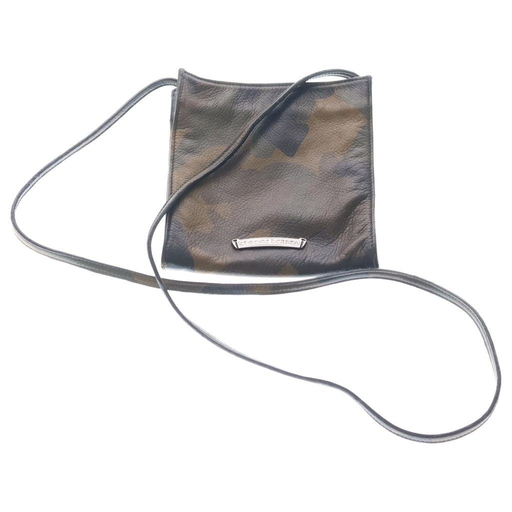 CHROME HEARTS(クロムハーツ) SQ PKT 3CEME CRS スクエアポケット 3クロスパッチスエードショルダーバッグ