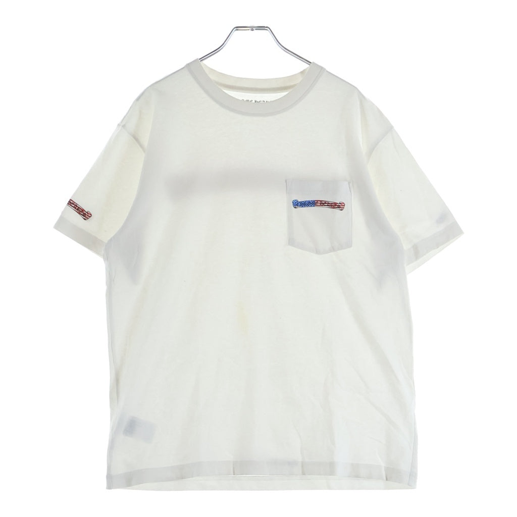 CHROME HEARTS(クロムハーツ) ×MATTY BOY チョンパー 星条旗 スクロールラベルプリント 半袖Tシャツカットソー ホワイト