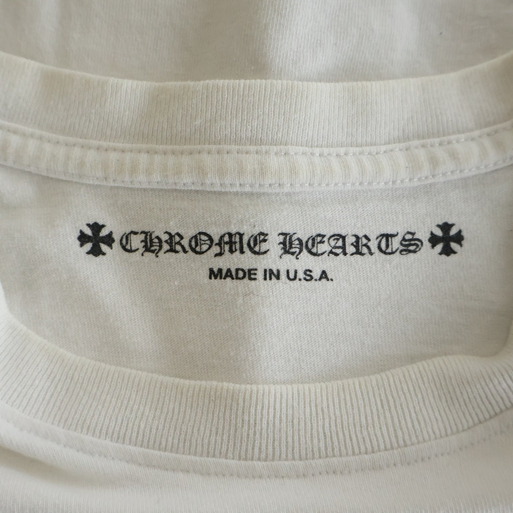 CHROME HEARTS(クロムハーツ) ×MATTY BOY チョンパー 星条旗 スクロールラベルプリント 半袖Tシャツカットソー ホワイト