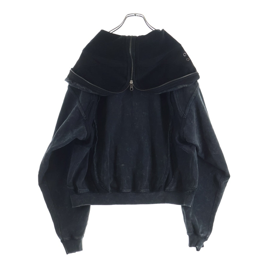 adidas(アディダス) 25AW ×Thug Club TEAMGEIST HOODED ZIP UP SWEATSHIRT チームガイスト フルジップ ダブルジップ フード開閉可 KC2209 ジップパーカー ブラック