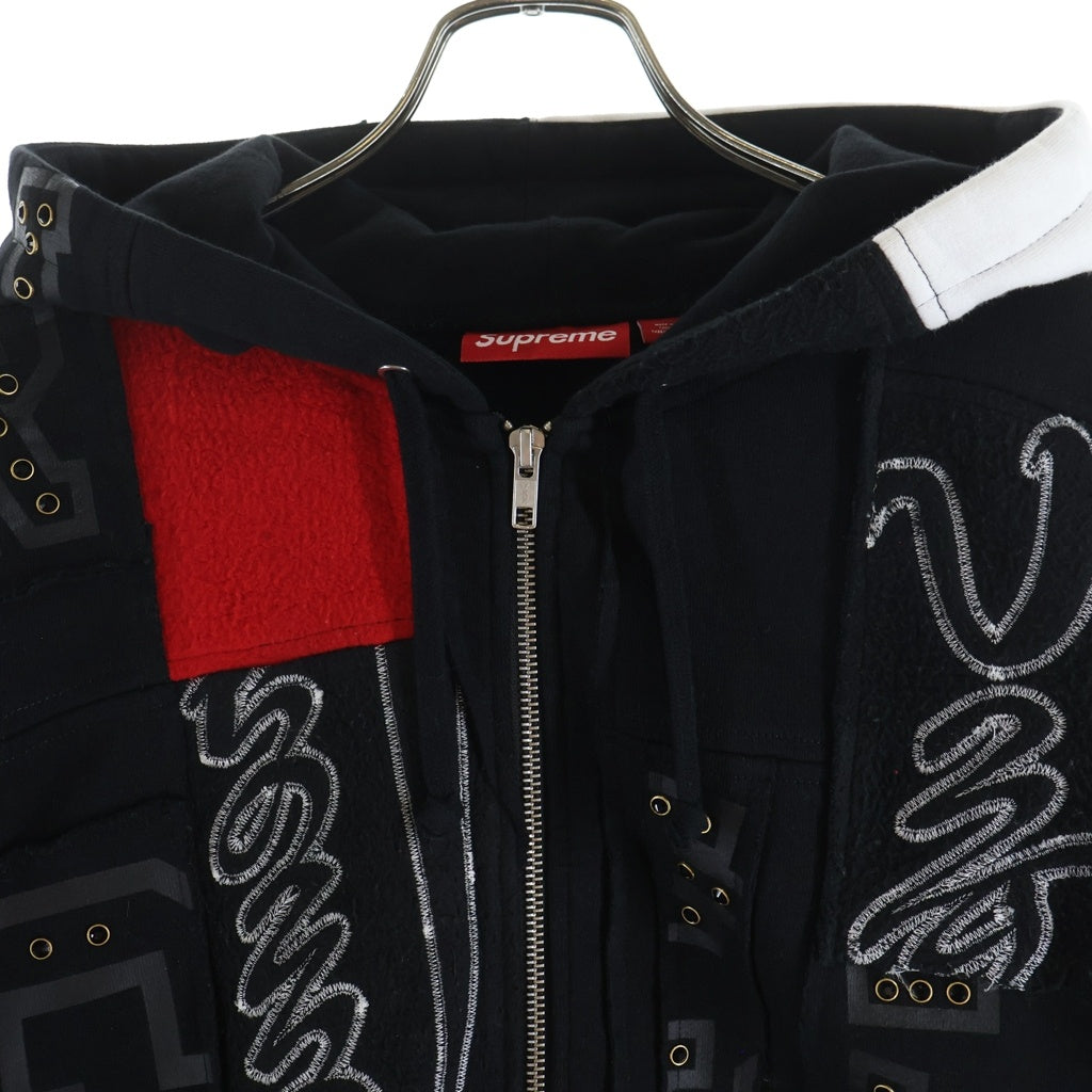 SUPREME(シュプリーム) 25AW ×Number (N)ine Patchwork Zip Up Hooded Sweatshirt ナンバーナイン パッチワーク プルオーバースウェットパーカー フーディー マルチカラー