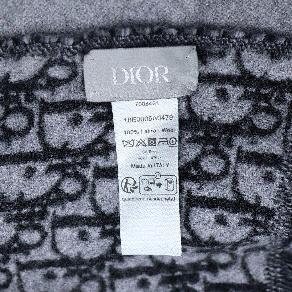 DIOR(ディオール) オブリーク トロッター マフラー ストール グレー 18E0005A0479