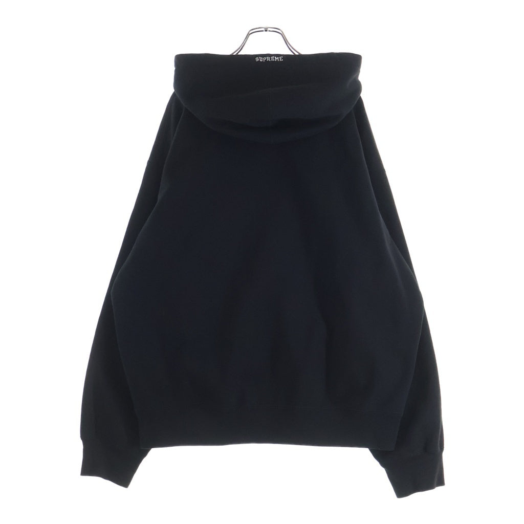 SUPREME(シュプリーム) 23AW S Logo Zip Up Hooded Sweatshirt ジップアップ フーディ ブラック