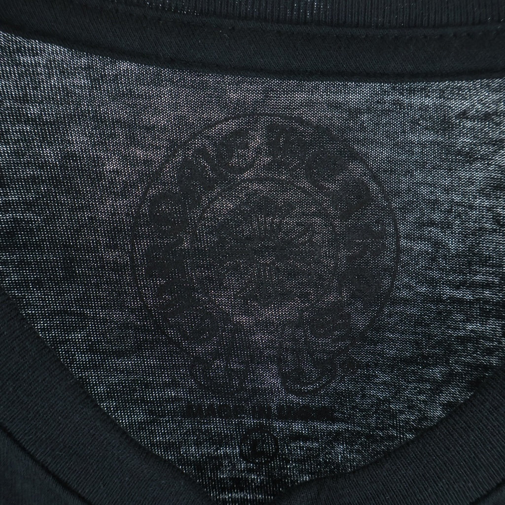 CHROME HEARTS(クロムハーツ) Floral Cross Horseshoe Long Sleeve Tee フローラルクロス ホースシュー ロングスリーブ Tシャツ ブラック/ネオンイエロー