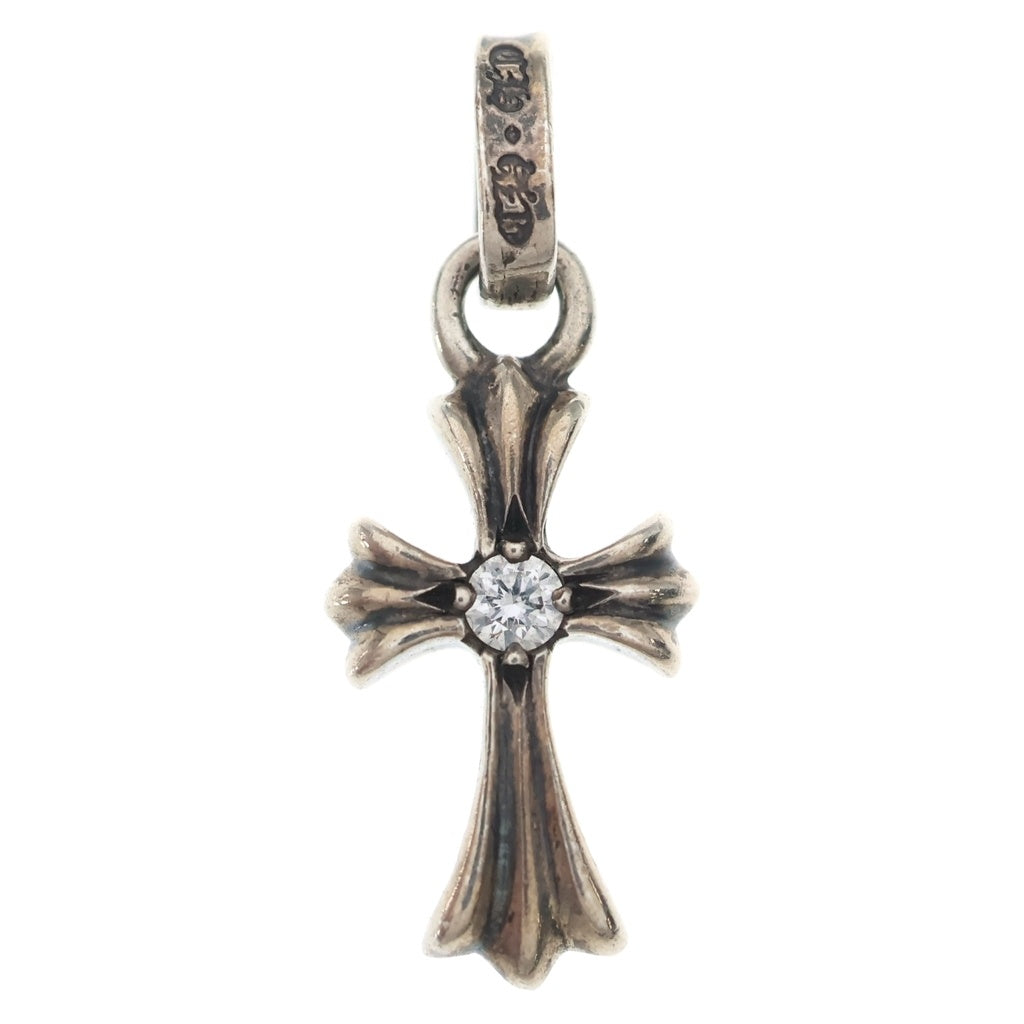 CHROME HEARTS(クロムハーツ) CRS BBYFAT DMND ベイビーファットクロス 両面1ダイヤ ペンダントトップ シルバー BCA238