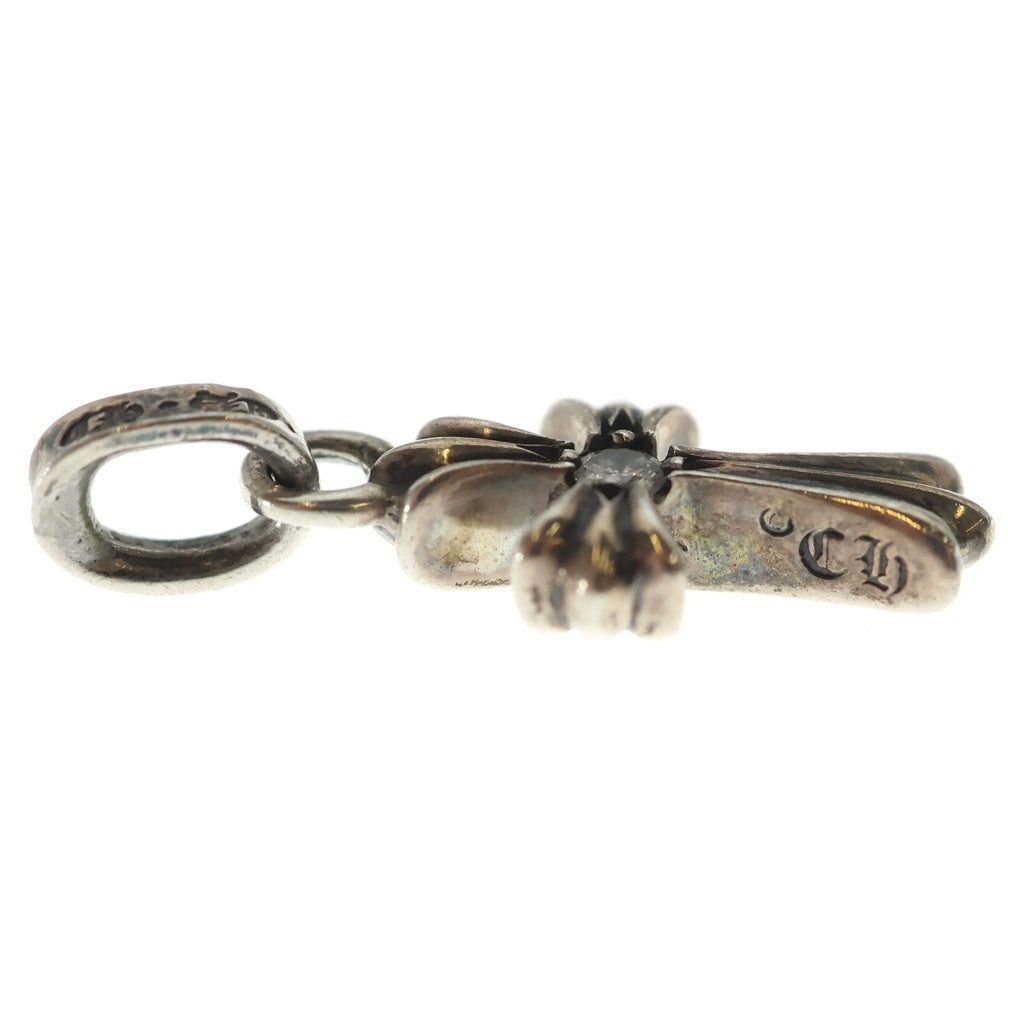 CHROME HEARTS(クロムハーツ) CRS BBYFAT DMND ベイビーファットクロス 両面1ダイヤ ペンダントトップ シルバー BCA238
